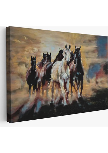 Koşan Atlar Dekoratif Duvar TABLOSU-3670