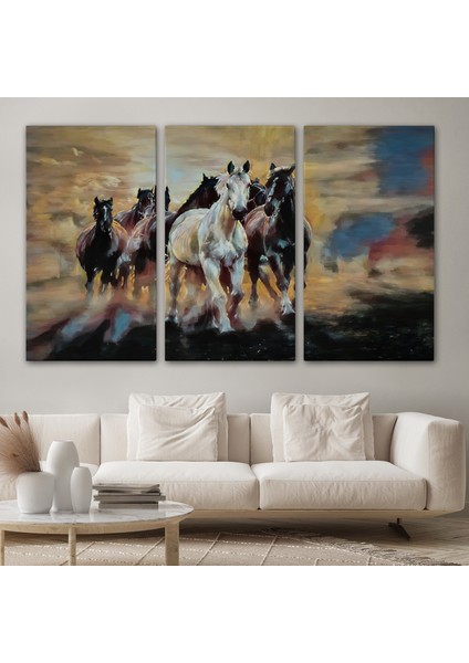 Koşan Atlar Dekoratif Duvar TABLOSU-3670 modelleri