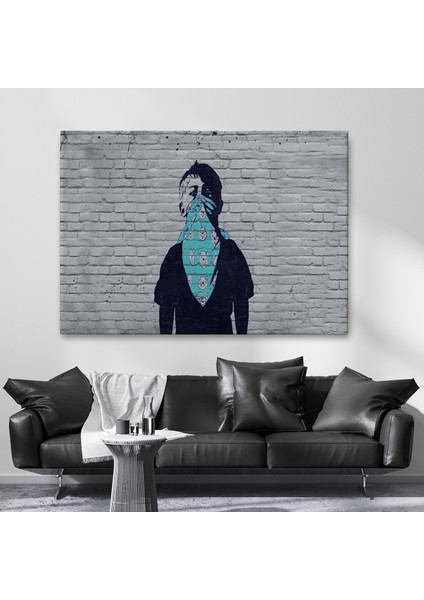 Bansky Anarşist Çocuk Kanvas TABLOSU-5025 fiyatları
