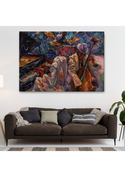 Caz Müziği Yapan Grup Duvar TABLOSU-1216 fiyatları