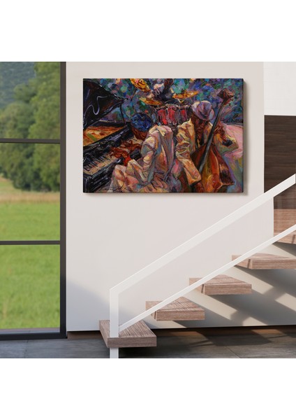 Caz Müziği Yapan Grup Duvar TABLOSU-1216 indirimleri