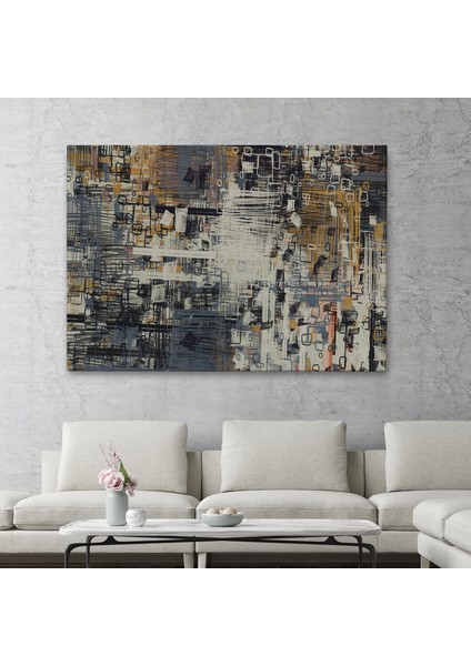 Soyut Geometrik Dekoratif Kanvas Duvar TABLOSU-3658 fiyatları