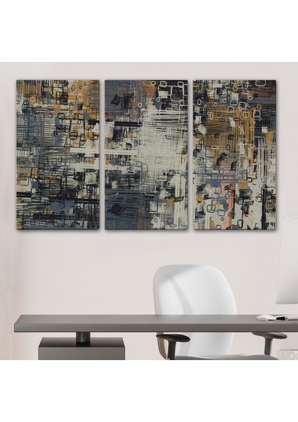 Soyut Geometrik Dekoratif Kanvas Duvar TABLOSU-3658 modelleri