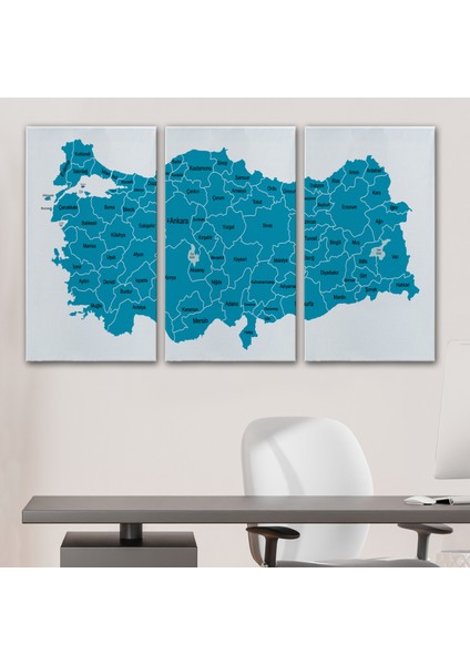 Türkiye Haritası Kanvas Tablo Eğitici ve Öretici Dekoratif Tablo Tablo 3115 modelleri