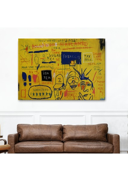 Jean Michel Basquiat, Hollywood Africans 1983 Kanvas TABLO-5058 fiyatları