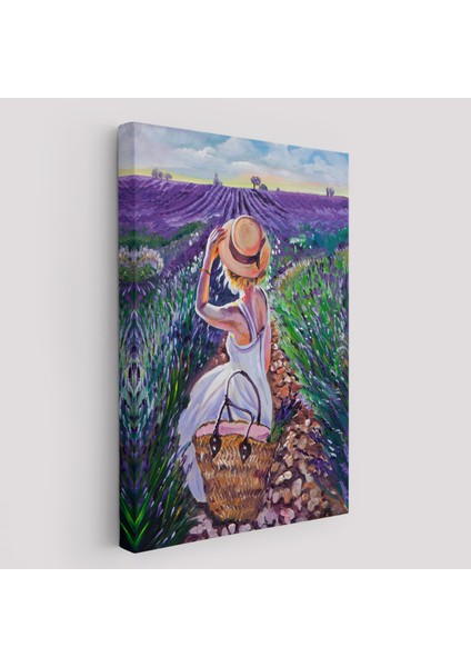 Mor Lavanta Tarkasındaki Kadın TABLOSU-5954