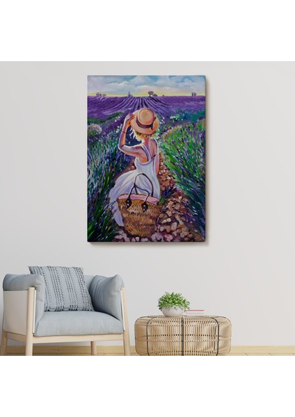 Mor Lavanta Tarkasındaki Kadın TABLOSU-5954 fiyatları