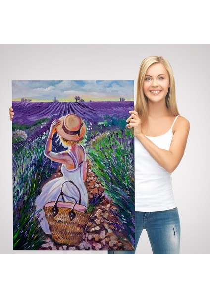 Mor Lavanta Tarkasındaki Kadın TABLOSU-5954 modelleri