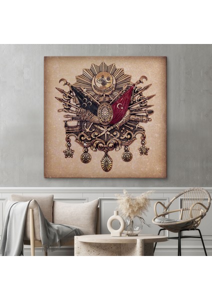 Osmanlı Tuğrası Dekoratif Kanvas TABLO-5804 fiyatları