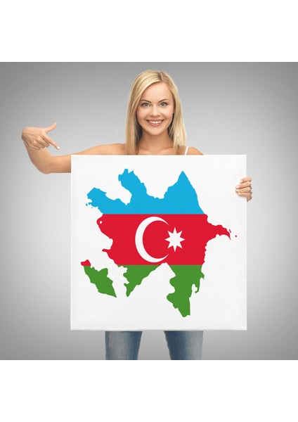 Azerbaycan Haritası Dekoratif Kanvas Duvar TABLOSU-5806 modelleri