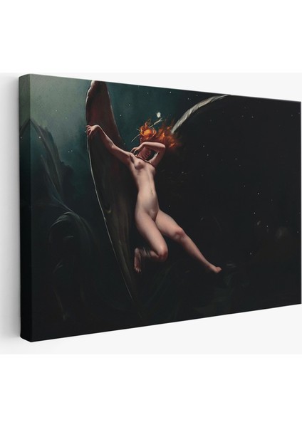 Yıldızlı Gökyüzü Altında Bir Peri Kanvas Tablo, Klasik Sanat Kanvas TABLO-5383