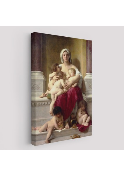 Yetiştirme Yurdundaki Kadın ve Çocuklar Duvar Tablosu William-Adolphe BOUGUEREAU-6147