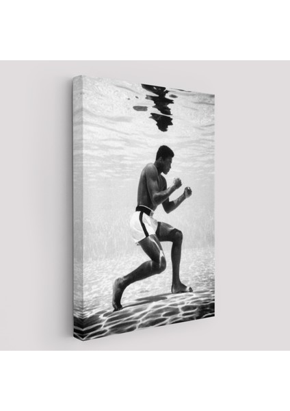 Su Altında Antreman Yapan Boksor Muhammet Ali Duvar TABLOSU-6204