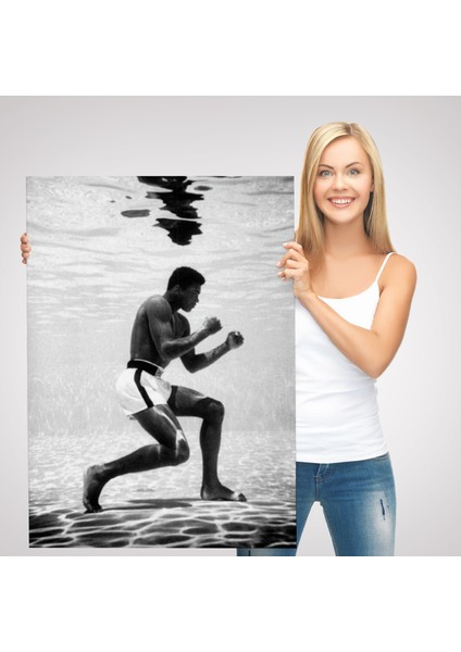 Su Altında Antreman Yapan Boksor Muhammet Ali Duvar TABLOSU-6204 modelleri