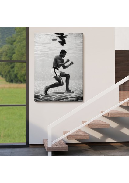Su Altında Antreman Yapan Boksor Muhammet Ali Duvar TABLOSU-6204 fırsatları
