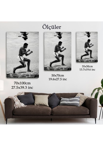 Su Altında Antreman Yapan Boksor Muhammet Ali Duvar TABLOSU-6204 indirimleri