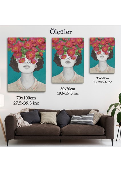 Çiçekler Saçan Optimist Kadın TABLOSU-6269