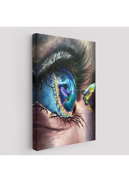 Gözdeki Kuş Sürreal Duvar TABLOSU-6351