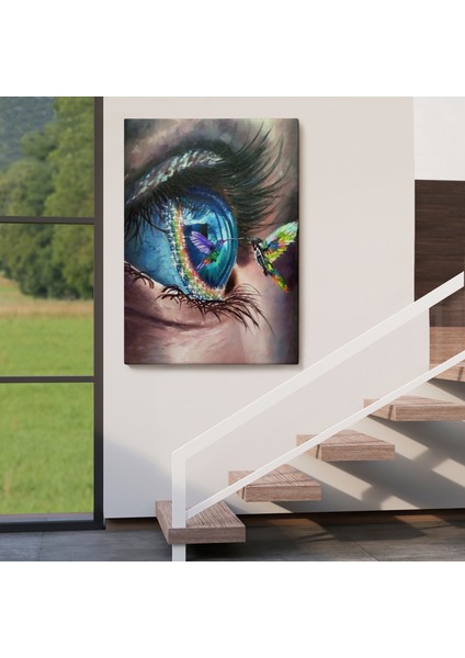 Gözdeki Kuş Sürreal Duvar TABLOSU-6351 fırsatları