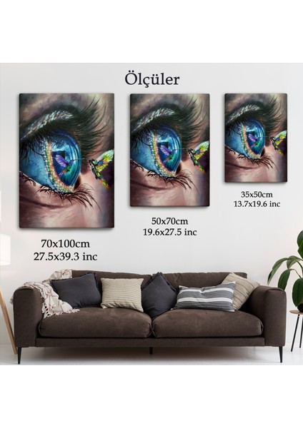 Gözdeki Kuş Sürreal Duvar TABLOSU-6351 indirimleri