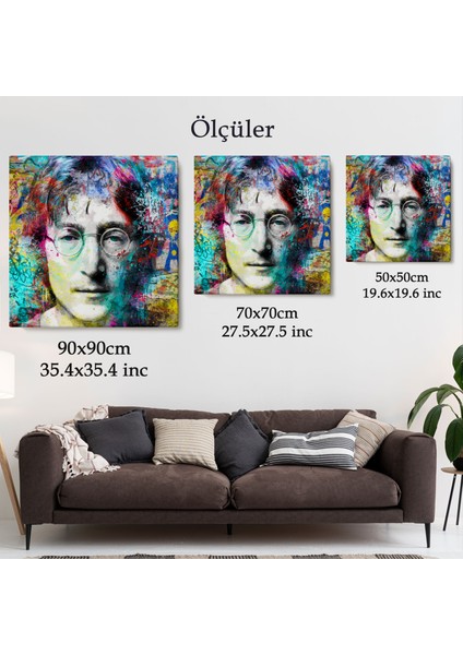 John Lennon Sokak Sanatı Kanvas Tablo Street ART-5890
