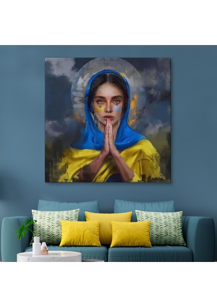Dünya Barışı Için Dua Eden Kadın TABLO-5867 fiyatları
