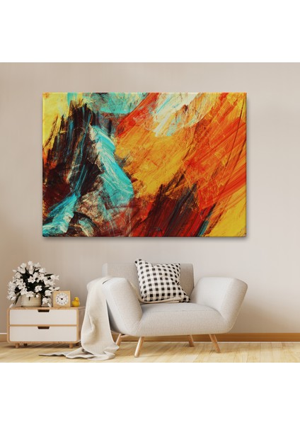 Fütüristik Soyut Görünüm Dekoratif Kanvas Duvar TABLOSU-3560 fiyatları