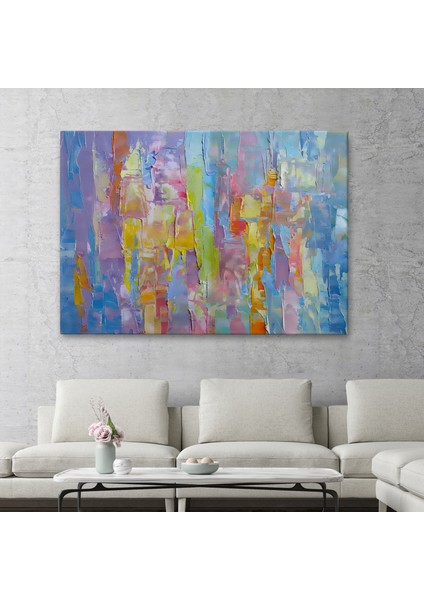 Yüksel Dokulu Soyut Yağlıboya Görünüm Dekoratif Kanvas Duvar TABLOSU-3570 fiyatları