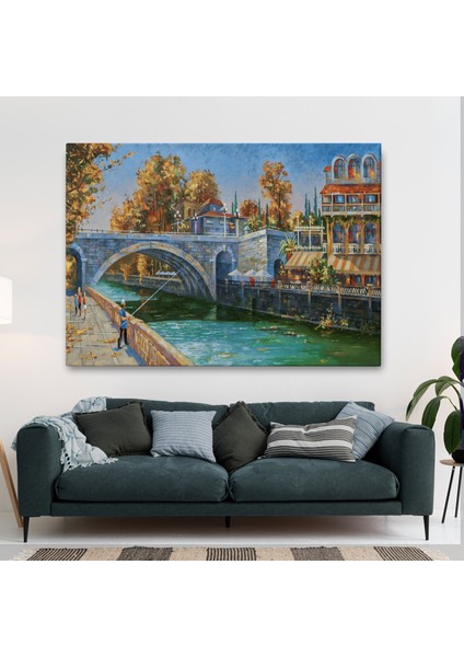 Soçhi Nehri Rusya Yağlıboya Görünüm Dekoratif Kanvas Duvar TABLOSU-3605 fiyatları