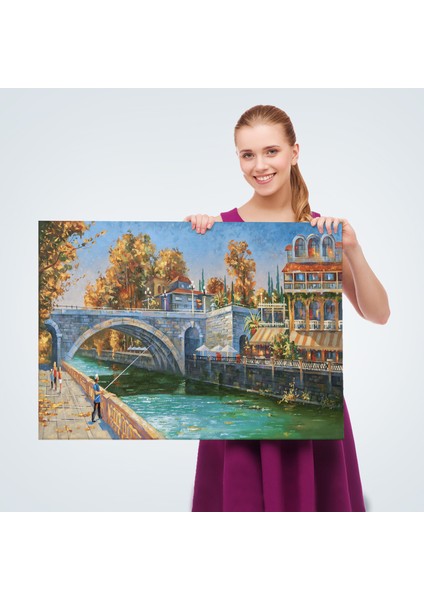 Soçhi Nehri Rusya Yağlıboya Görünüm Dekoratif Kanvas Duvar TABLOSU-3605 fırsatları