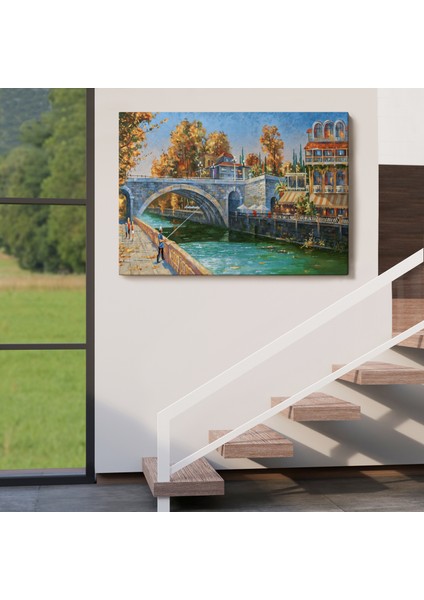 Soçhi Nehri Rusya Yağlıboya Görünüm Dekoratif Kanvas Duvar TABLOSU-3605 indirimleri