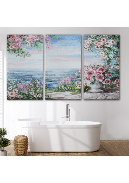 Okyanus Manzaralı Yağlıboya Görünüm Dekoratif Kanvas Duvar TABLOSU-3509 modelleri