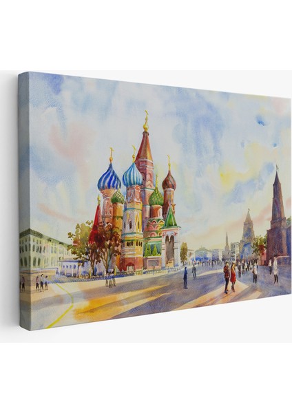 Kremlin ve Kızıl Meydan Aziz Basil Katedrali Moskova TABLO-3559