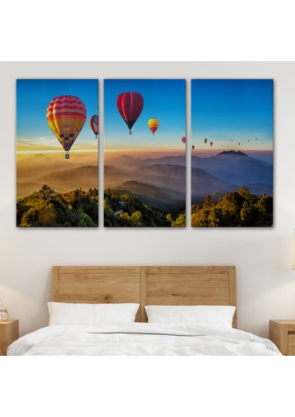 Hava Balonları Dekoratif Kanvas Duvar TABLOSU-3580 modelleri