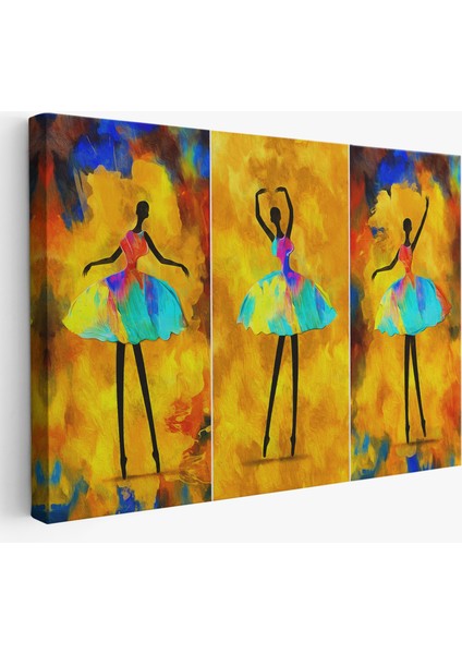 Afrikalı Balerin Kız Yağlıboya Görünüm Dekoratif Kanvas TABLO-3718