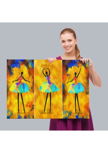 Afrikalı Balerin Kız Yağlıboya Görünüm Dekoratif Kanvas TABLO-3718 fırsatları