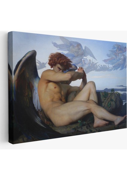 Alexandre Cabanel Fallen Angel's Eyes Kanvas Duvar Sanatı, Klasik Sanat TABLO-5385