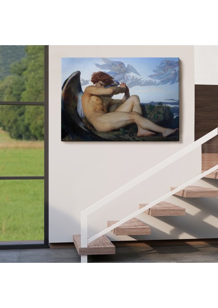 Alexandre Cabanel Fallen Angel's Eyes Kanvas Duvar Sanatı, Klasik Sanat TABLO-5385