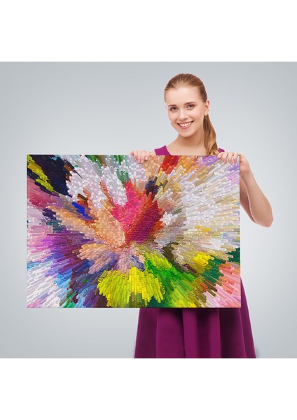 Soyut Sanatsal Yağlıboya Görünüm Dekoratif Kanvas Duvar TABLOSU-3565 fırsatları