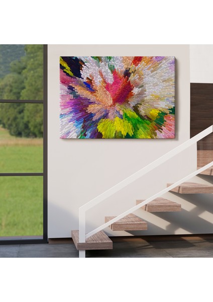 Soyut Sanatsal Yağlıboya Görünüm Dekoratif Kanvas Duvar TABLOSU-3565 indirimleri