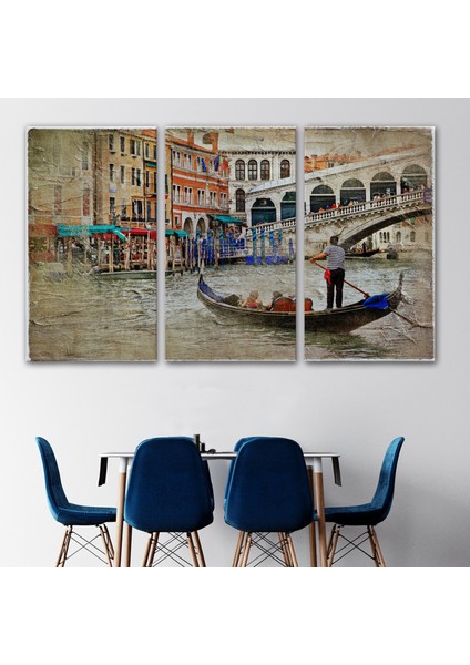 Venedik Kanalları Yağlıboya Çalışması Dekoratif TABLO-3427 modelleri