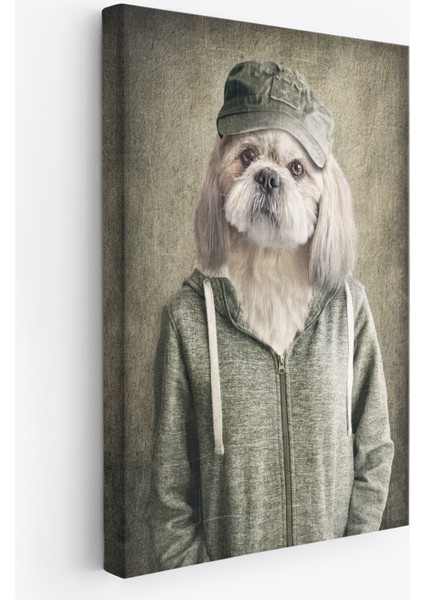 Köpek Kafalı Insan Kanvas TABLO-4994