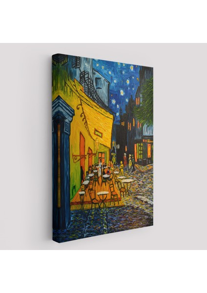 Forum Meydanı'ndaki Kafe Terası Arles 1888 Dekoratif Kanvas Duvar TABLOSU-5952