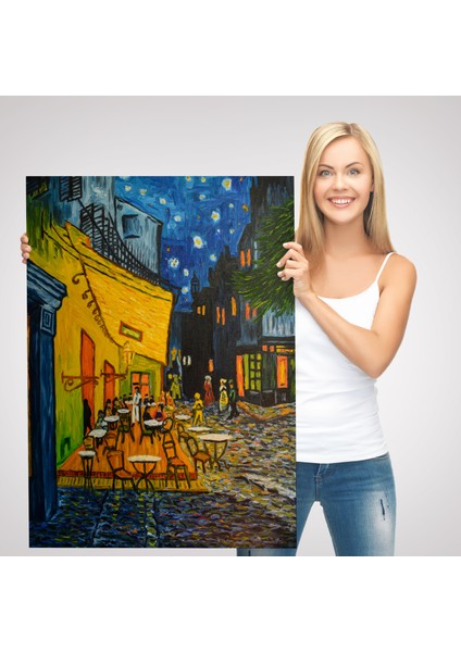 Forum Meydanı'ndaki Kafe Terası Arles 1888 Dekoratif Kanvas Duvar TABLOSU-5952 modelleri