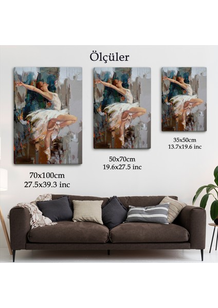 Beyaz Elbiseli Bale Yapan Güzel Kız Duvar TABLOSU-6077 indirimleri