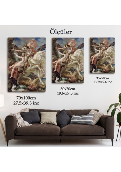 Ruggiero ve Angelica Kurtuluş Eseri Dekoratif Duvar TABLOSU-6139 indirimleri