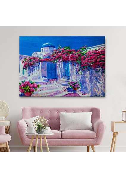 Yunanistan Santorini Dekoratif Duvar TABLOSU-3677 fiyatları