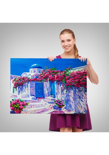 Yunanistan Santorini Dekoratif Duvar TABLOSU-3677 fırsatları