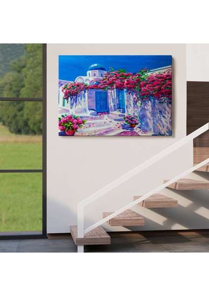 Yunanistan Santorini Dekoratif Duvar TABLOSU-3677 indirimleri