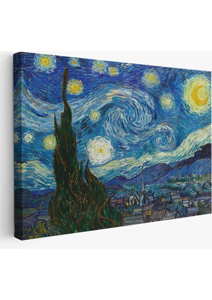 Vincent Van Gogh, Yıldızlı Gece Kanvas TABLOSU-5165